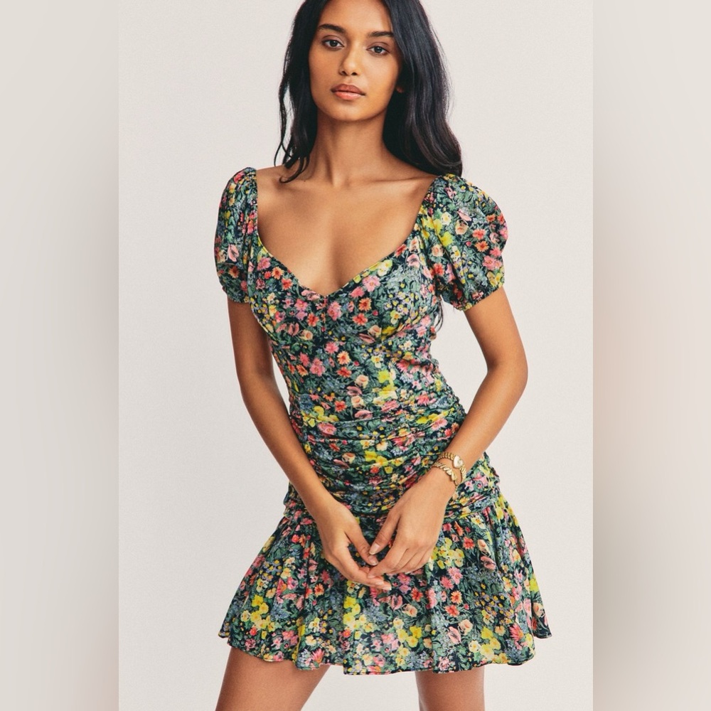 LoveShackFancy Ambrette Ditsy Floral Mini Dress NWOT